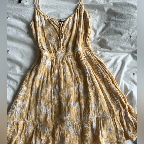 Abercrombie Yellow Mini Floral Dress - Picture 1 of 7